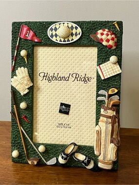 Russ Highland Ridge Golf Picture Frame 4x6 Golf Decor Gift Sports - CHIPPED